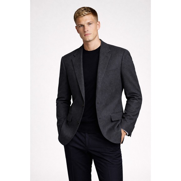 NWT New Polo Ralph Lauren Mens Blazer Jacket 44R Gray Wool Blend Sport Coat